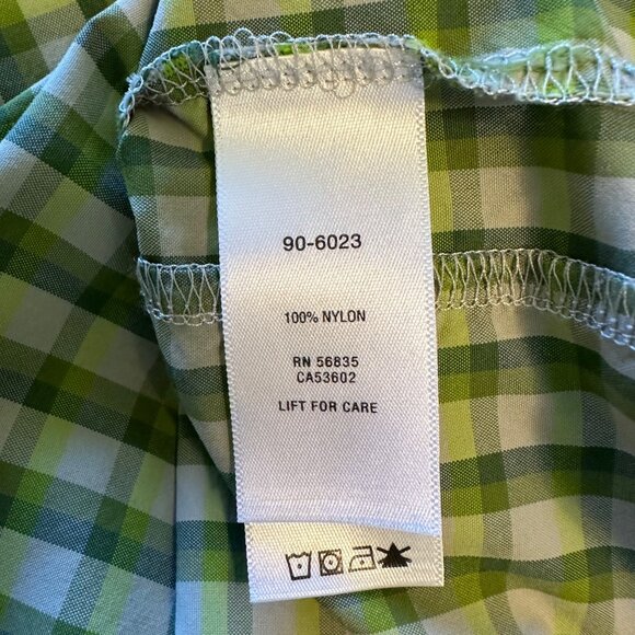Cabela's Guidewear Mens Short Sleeve Green Plaid Shirt Nylon Size L - Picture 7 of 9